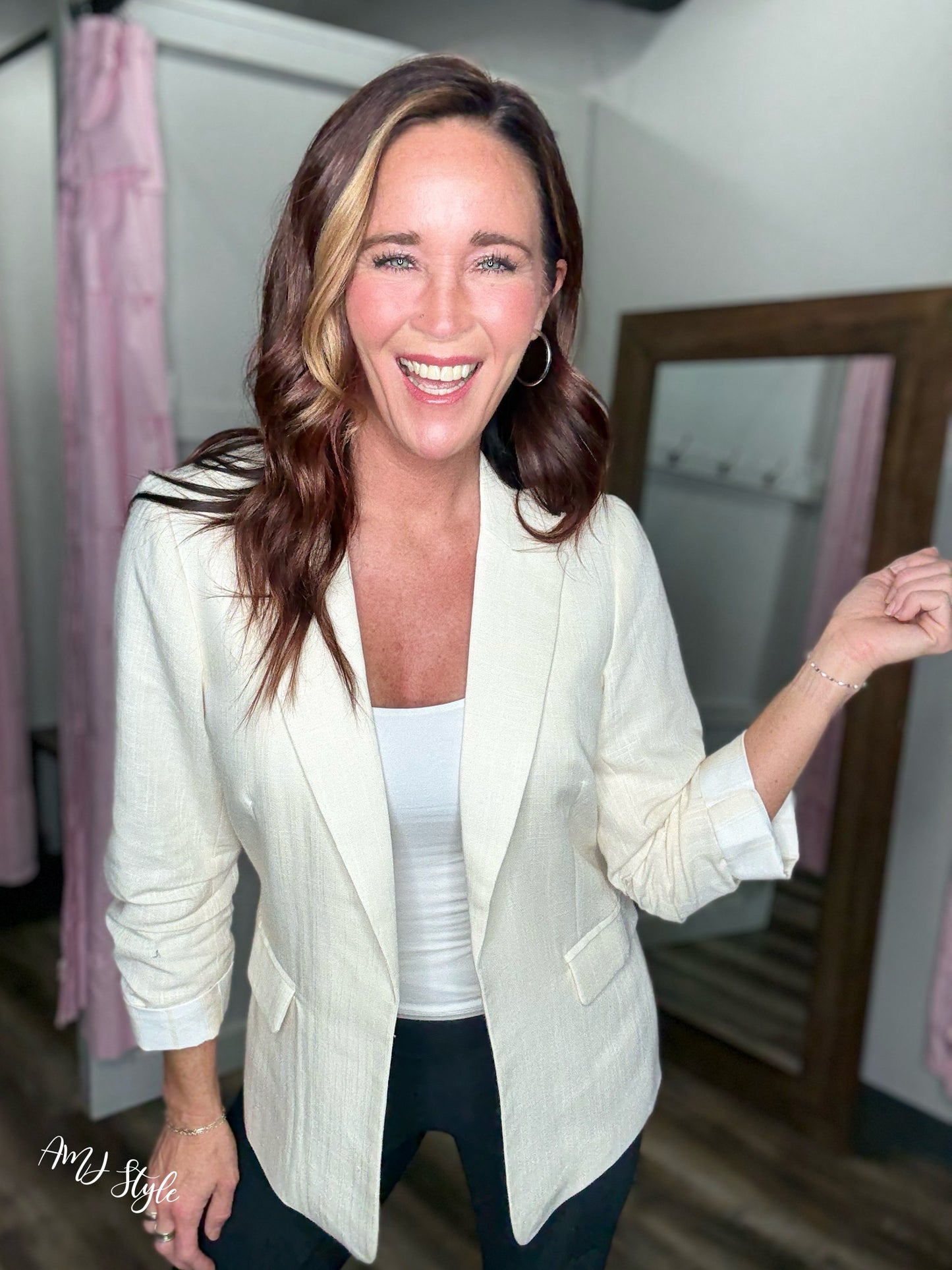 Elegant Muse Blazer - Taupe