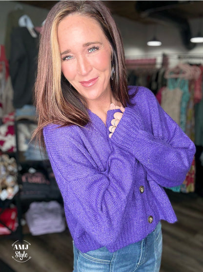 Pretty in Purple Cardi
