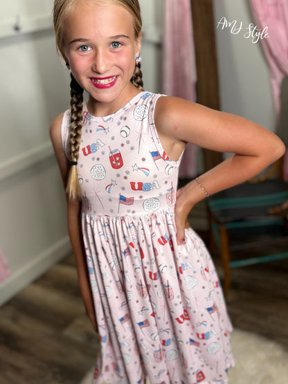 USA Twirl Kiddo Dress