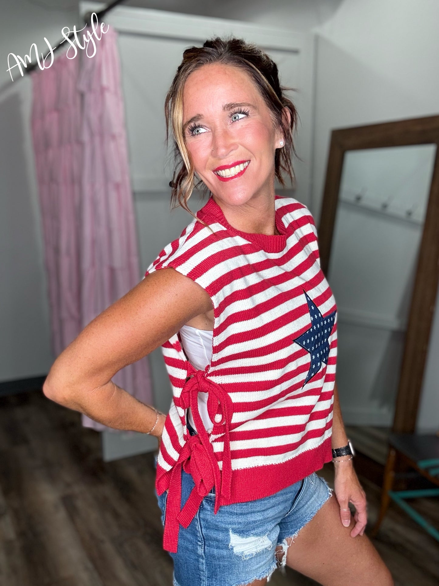Side Tie Americana Top
