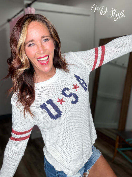 Bold USA Knit Sweater