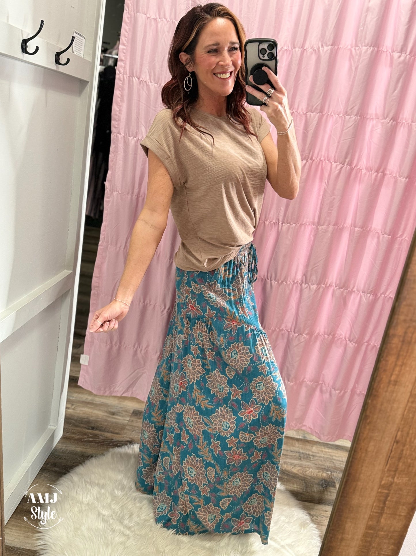 Wanderlust Wide Leg Pants - Teal Floral