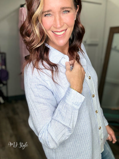 Coastal Whisper Button Down