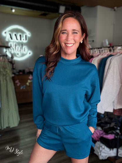 Pure Plush Pullover - Teal