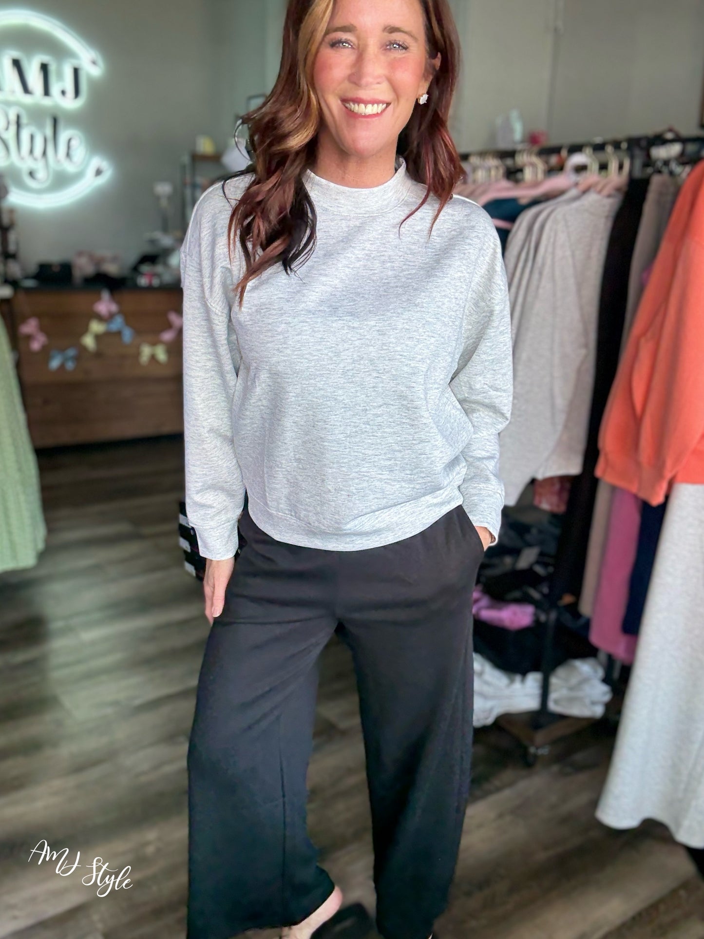 Pure Plush Drawstring Pants - Black