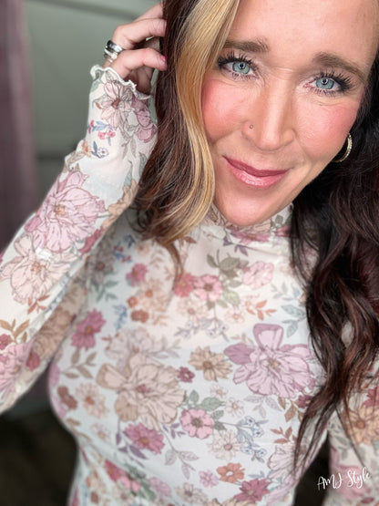Pretty Petal Mesh Top
