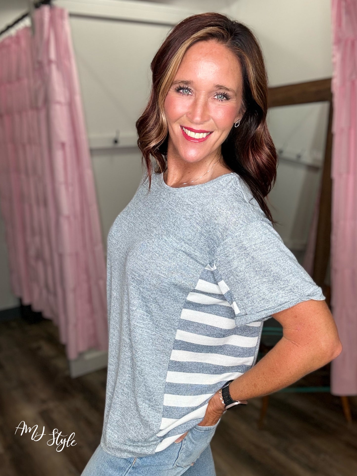 Cozy Contrast Top