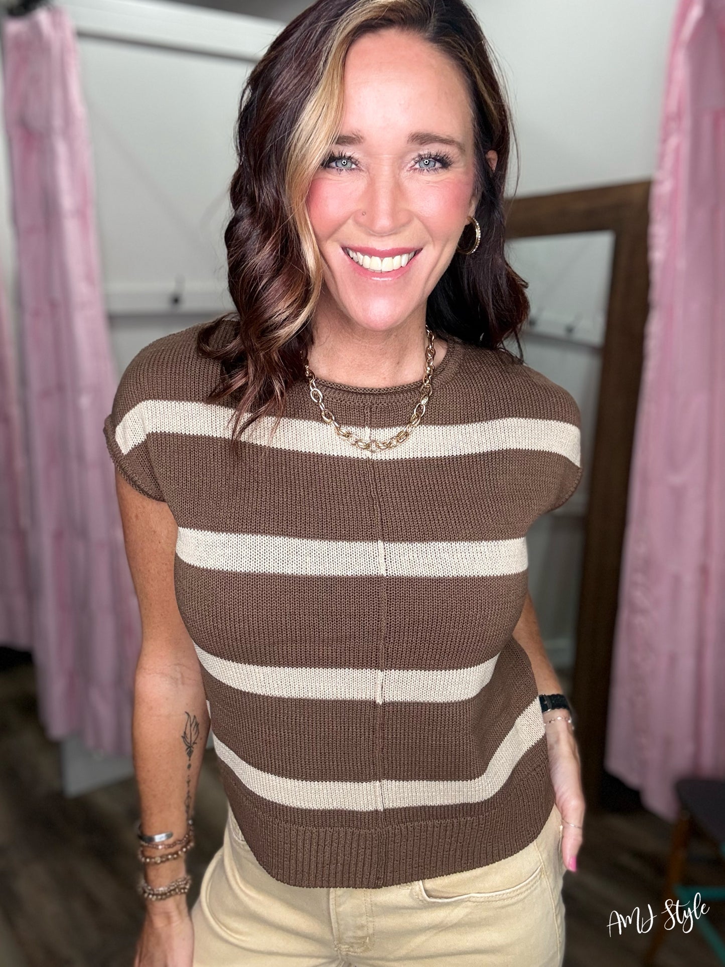 Mocha Morning Knit Top