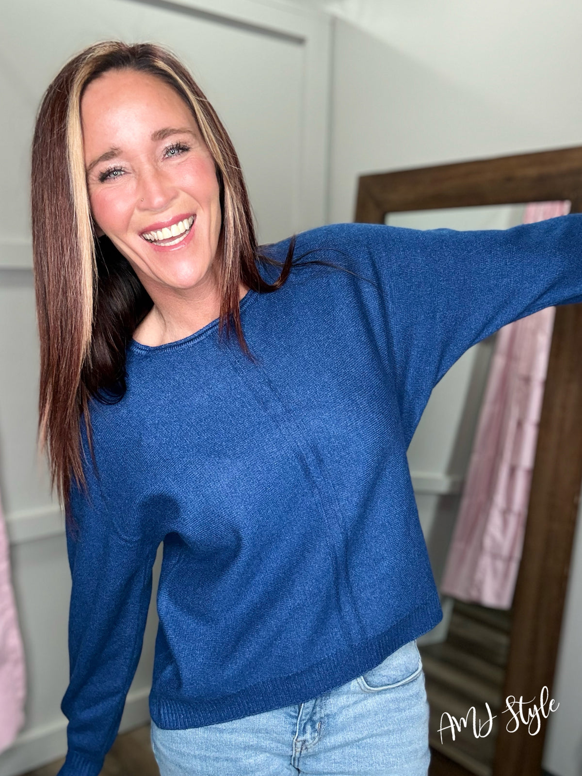 Ultra Luxe Sweater - Light Navy