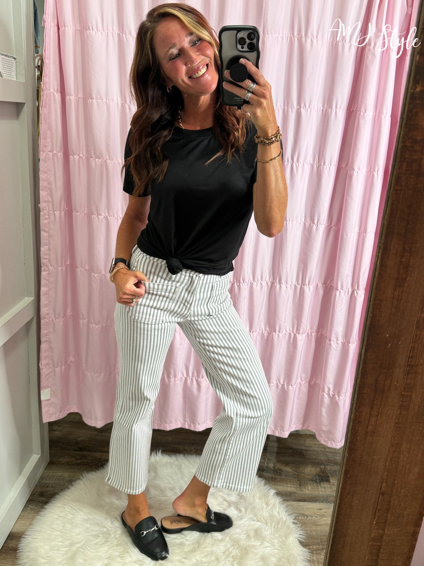 Pebble Stripe Denim