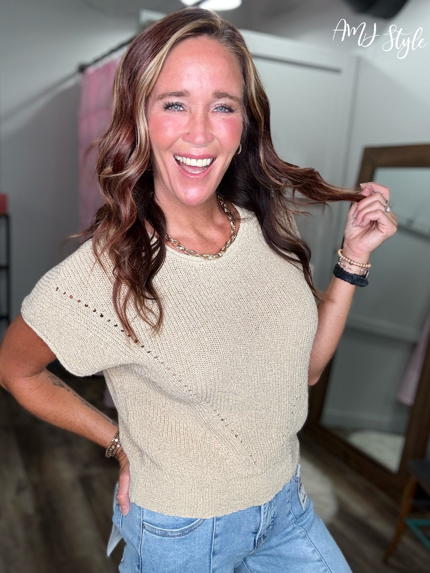 Soft Dune Knit Top