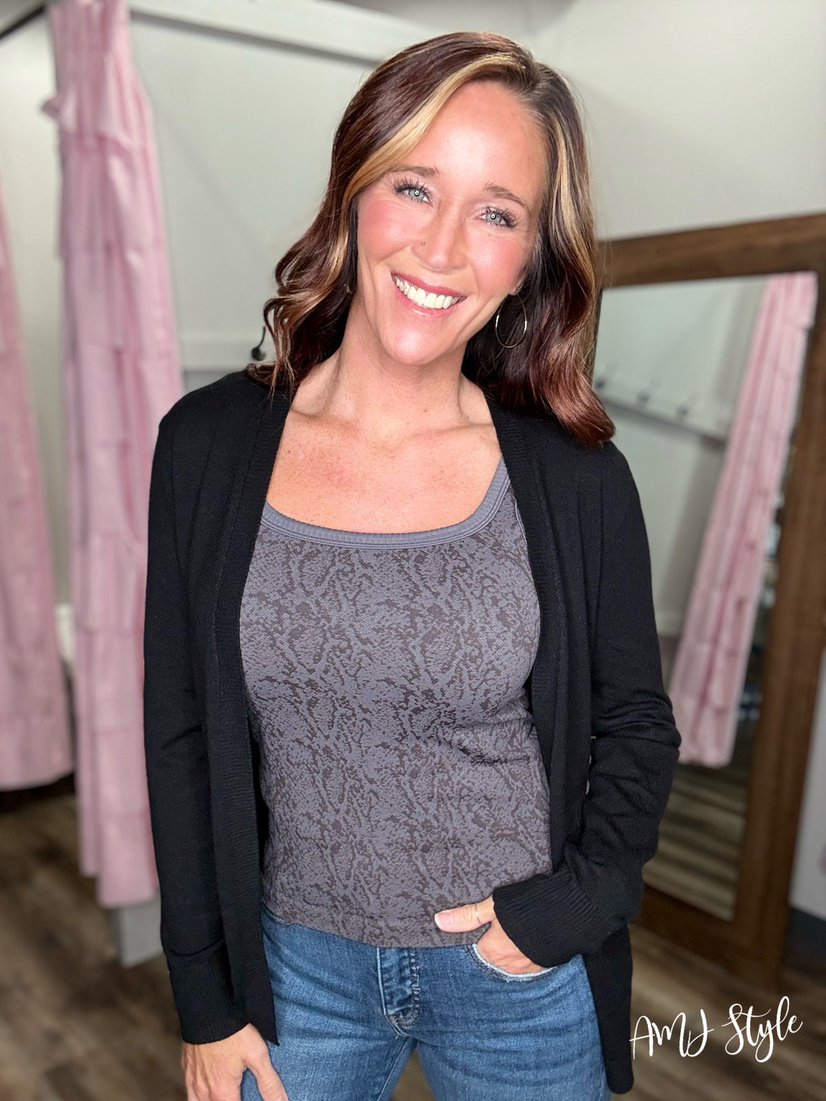 Rebel Chic Tank - Gunmetal