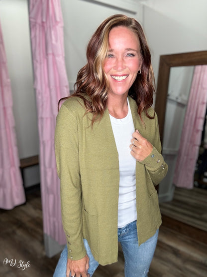 The Finishing Touch Cardi - Olive