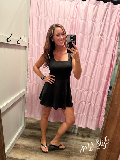 Court Side Romper - Black
