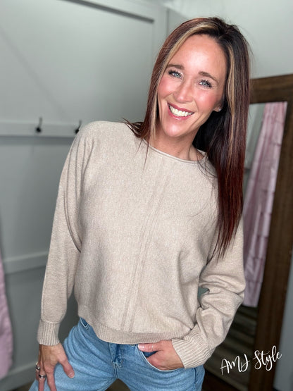 Ultra Luxe Sweater - Heathered Mocha