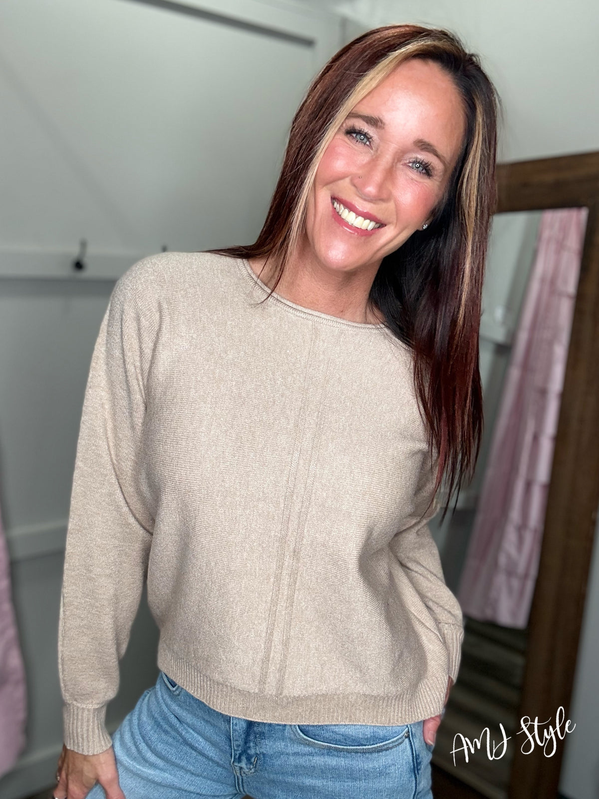Ultra Luxe Sweater - Heathered Mocha