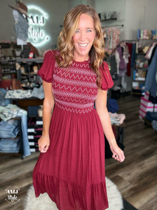 Reverie Crimson Maxi Dress