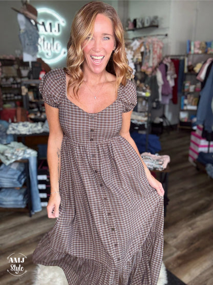 Tartan Trail Maxi Dress