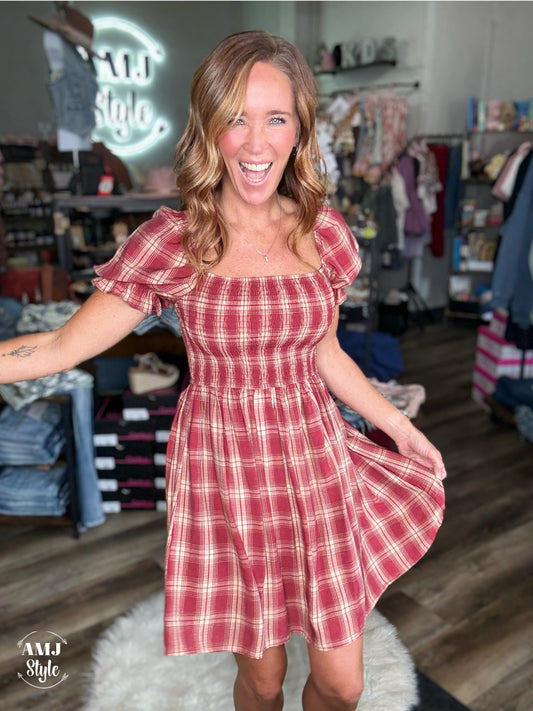 Cider Check Dress
