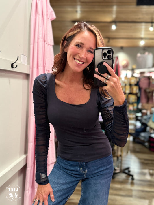 Navy Night Top