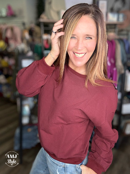 Scarlet Balloon Sleeve Top