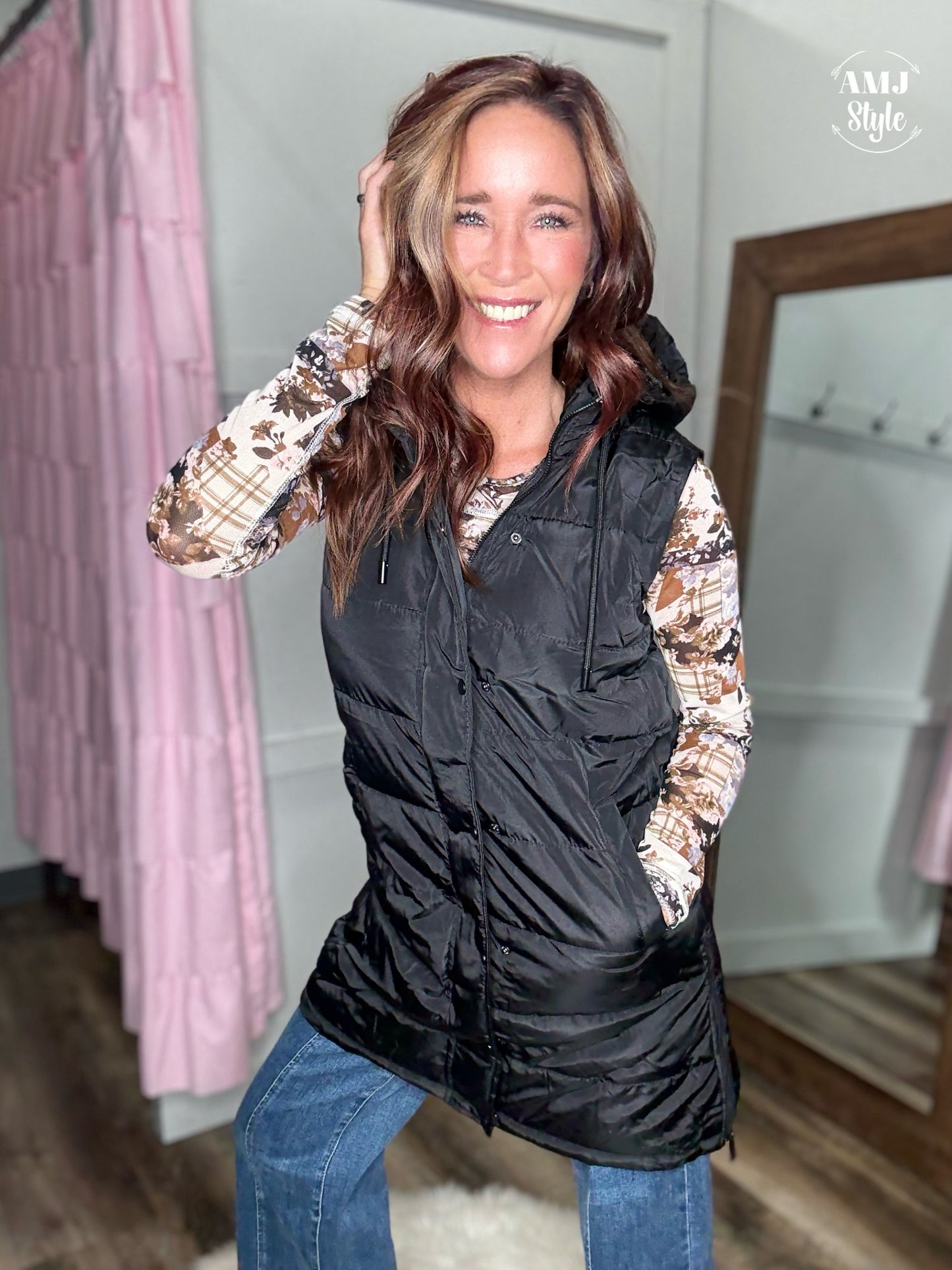 The Toasty Trek Vest - Black
