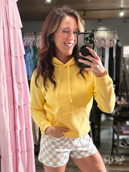 Street Style Check Denim Shorts