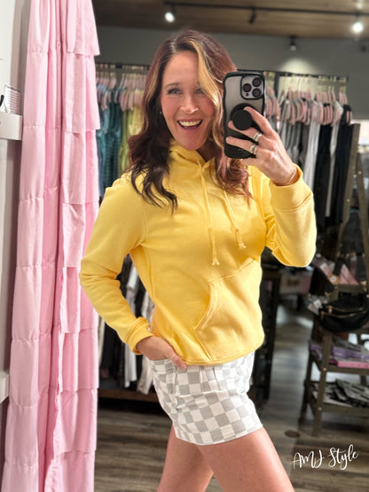 Street Style Check Denim Shorts