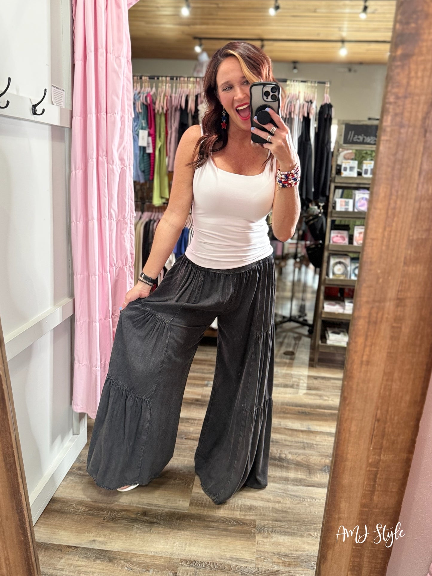 Wanderlust Wide Leg Pants - Charcoal
