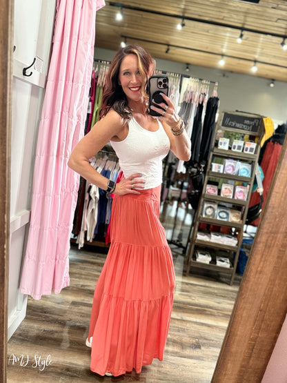 Cascading Night Pants - Coral