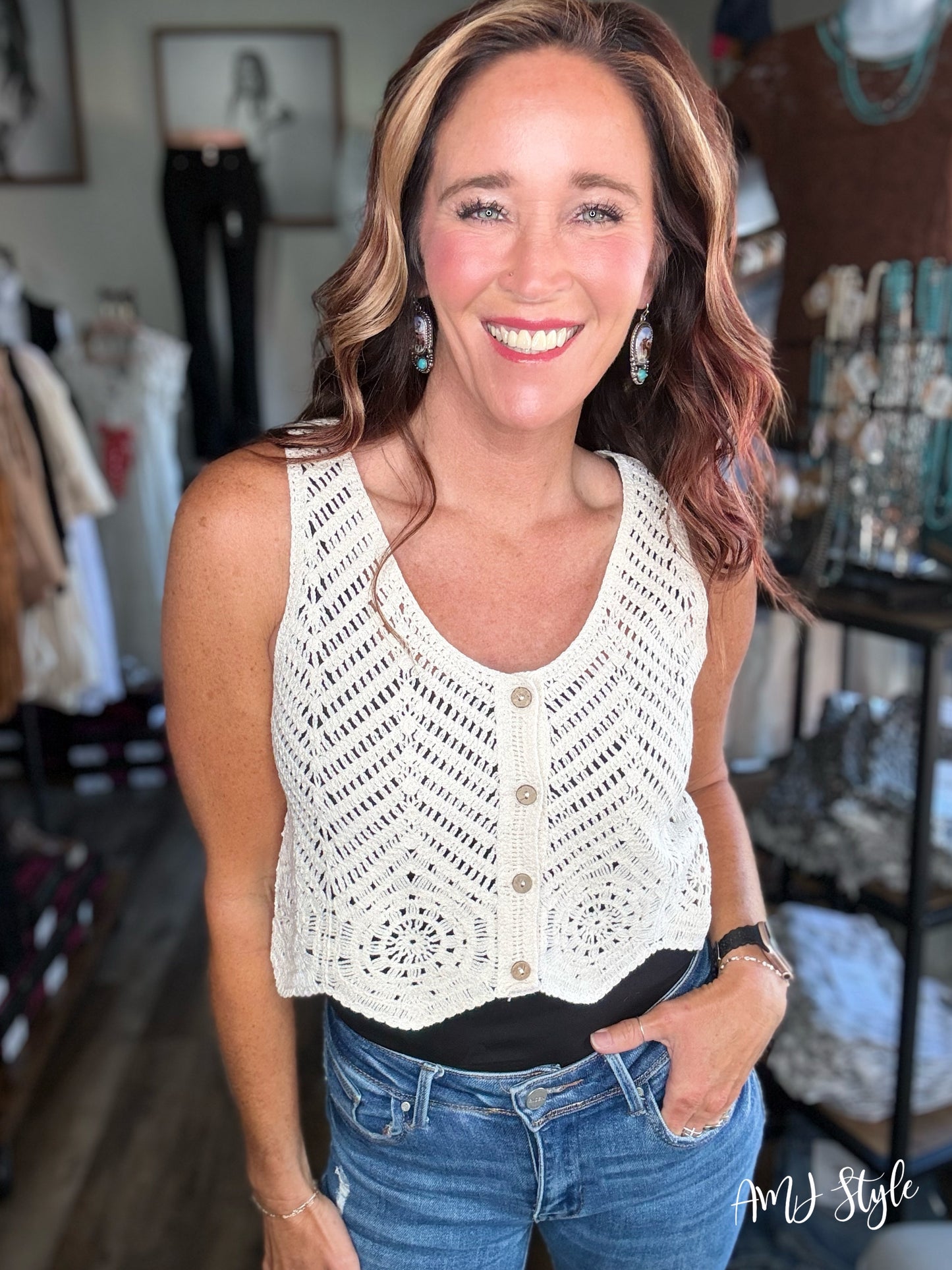 Golden Hour Crochet Vest