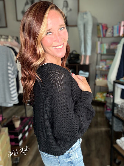The Weekend Wrap Cardi - Black