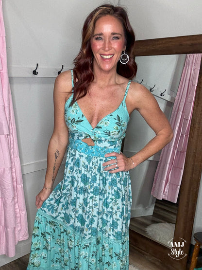The Coastal Blossom Maxi Dress
