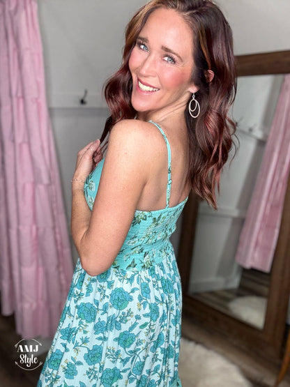 The Coastal Blossom Maxi Dress