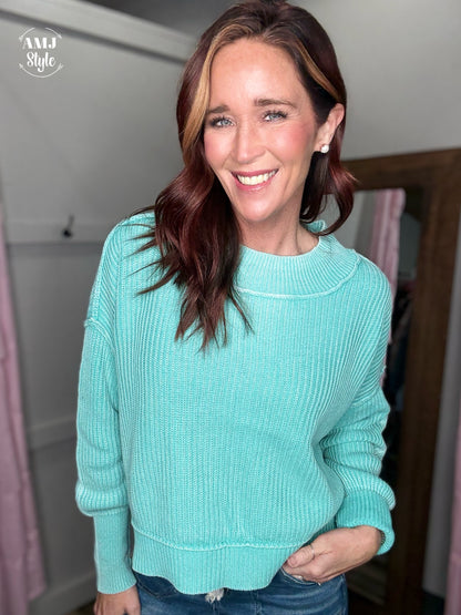 Color Me Cozy Sweater - Mint