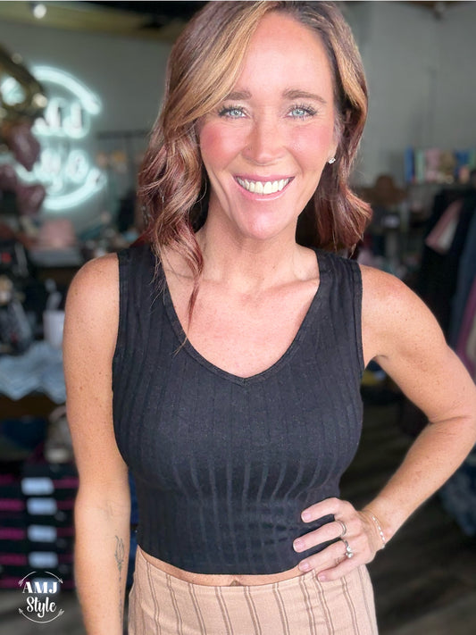 Midi Ribbed Crop Tank