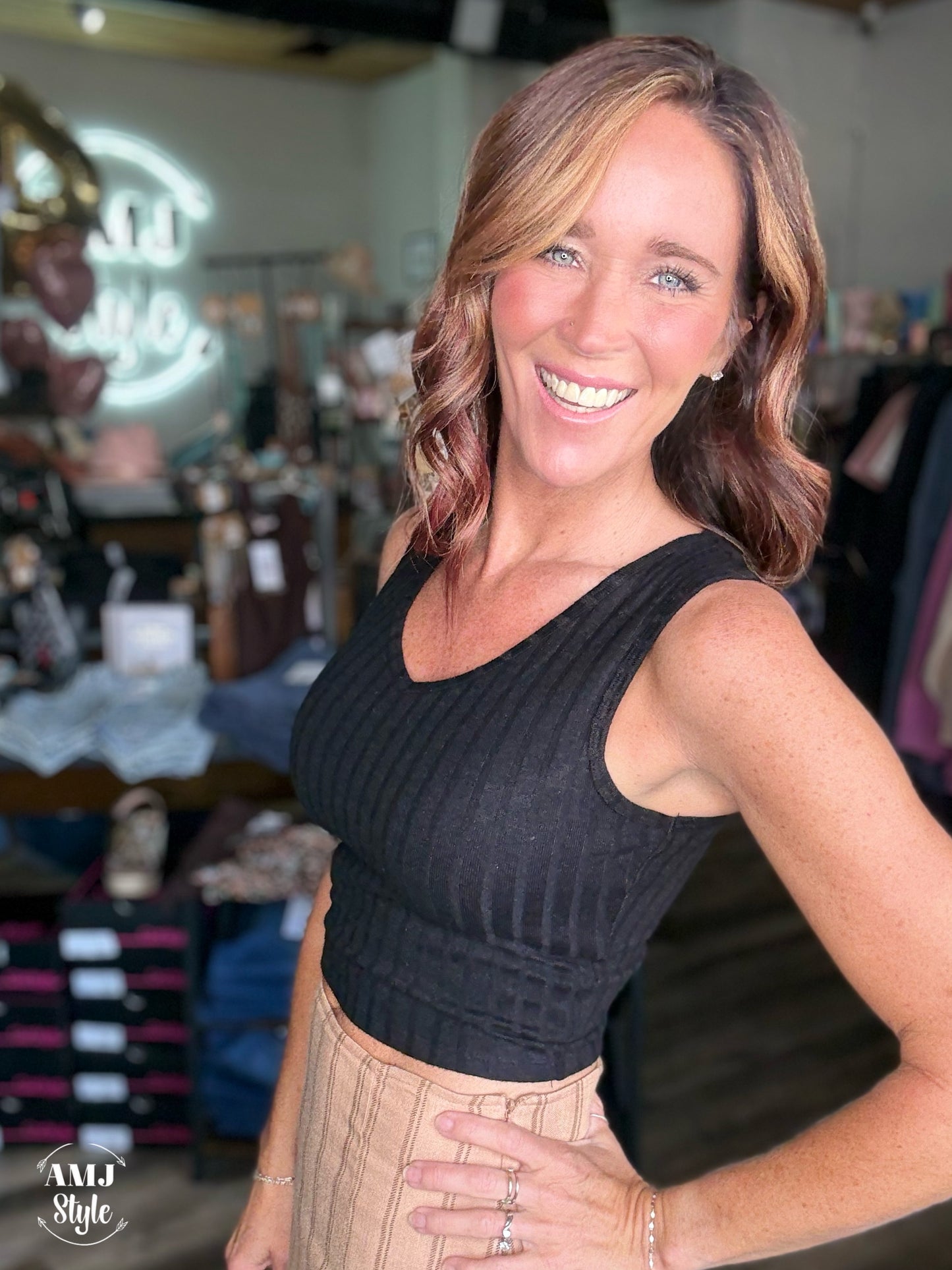 Midi Ribbed Crop Tank