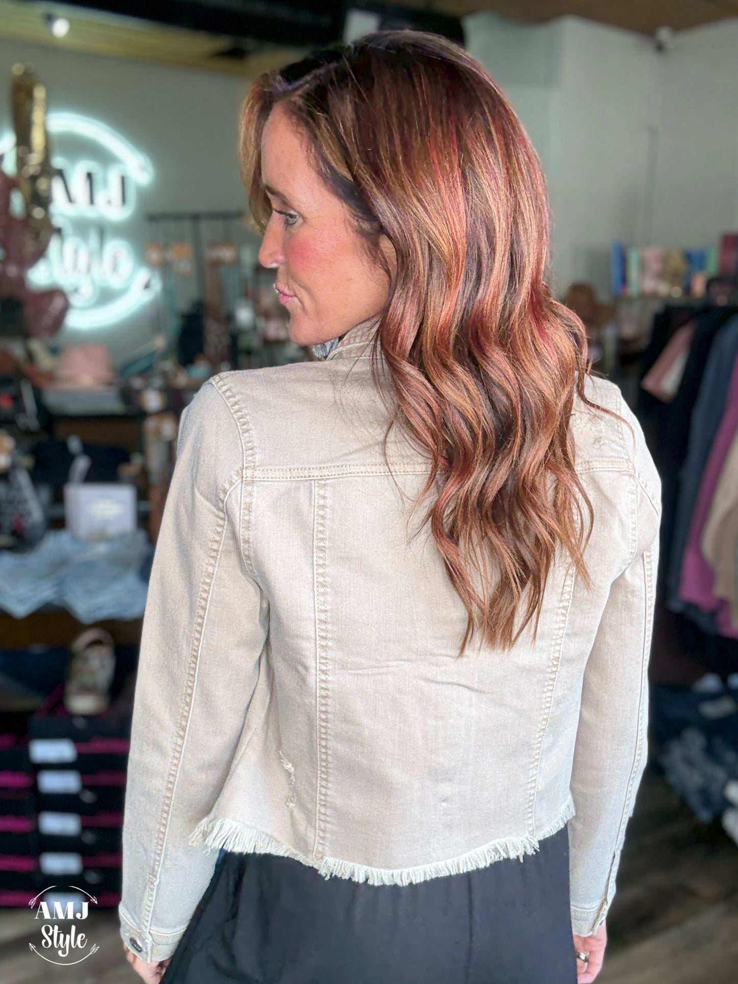 Cassidy Denim Jacket - Taupe