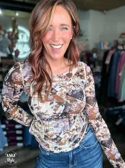 Flora Fusion Mesh Top