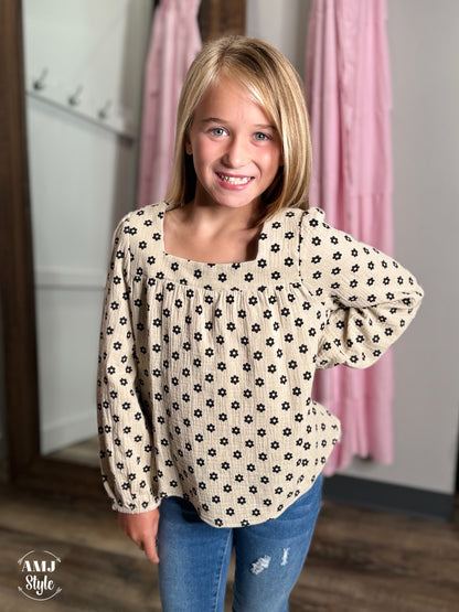 Vinnie Floral Kiddo Top