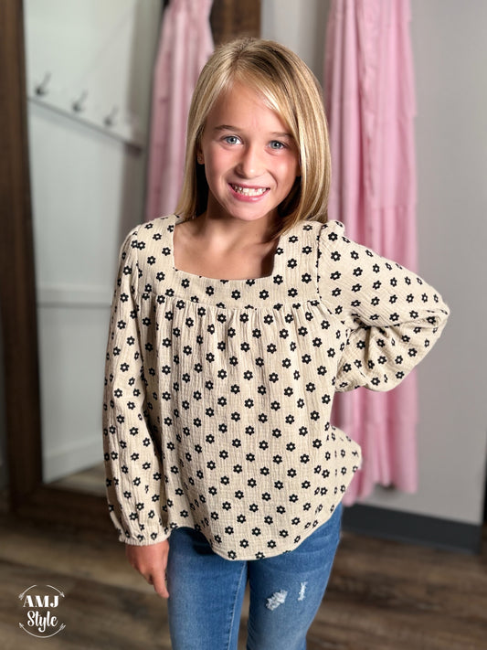 Vinnie Floral Kiddo Top