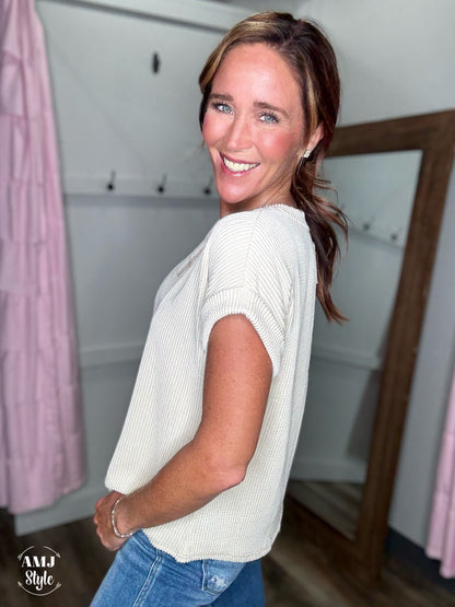 Vanilla Vibe Ribbed Top