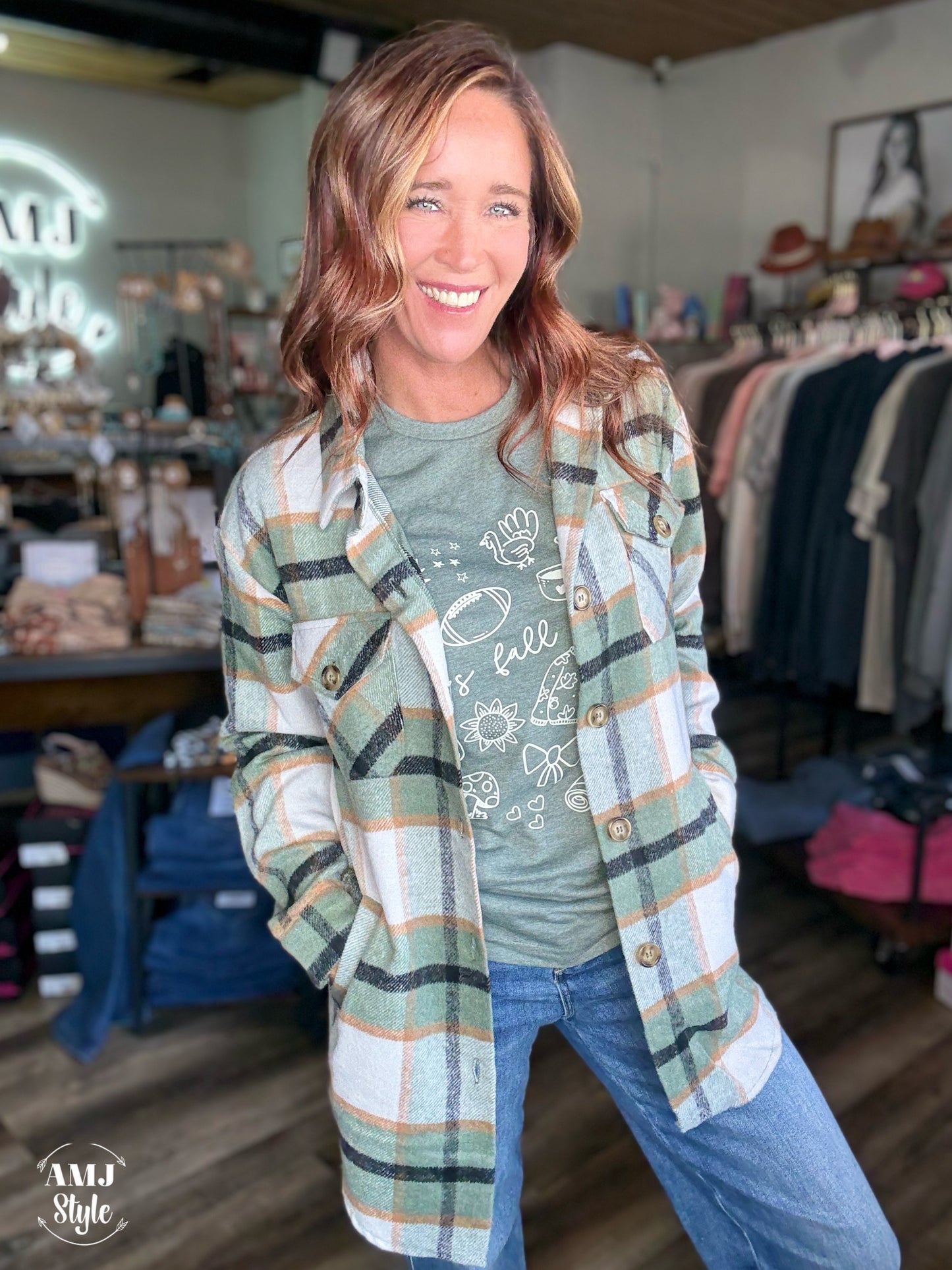 Timber Trail Flannel - GR/WH