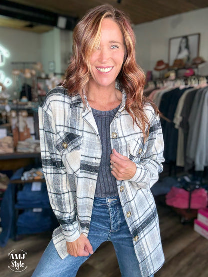 Timber Trail Flannel - White/GR