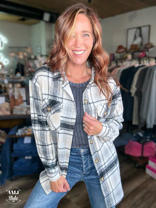 Timber Trail Flannel - White/GR