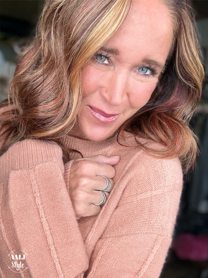 Sweet Peach Knit Sweater