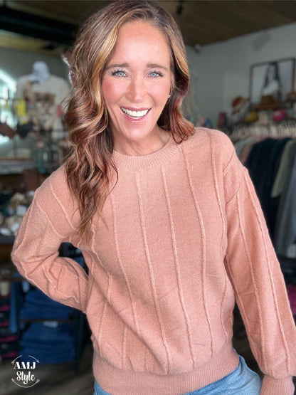 Sweet Peach Knit Sweater