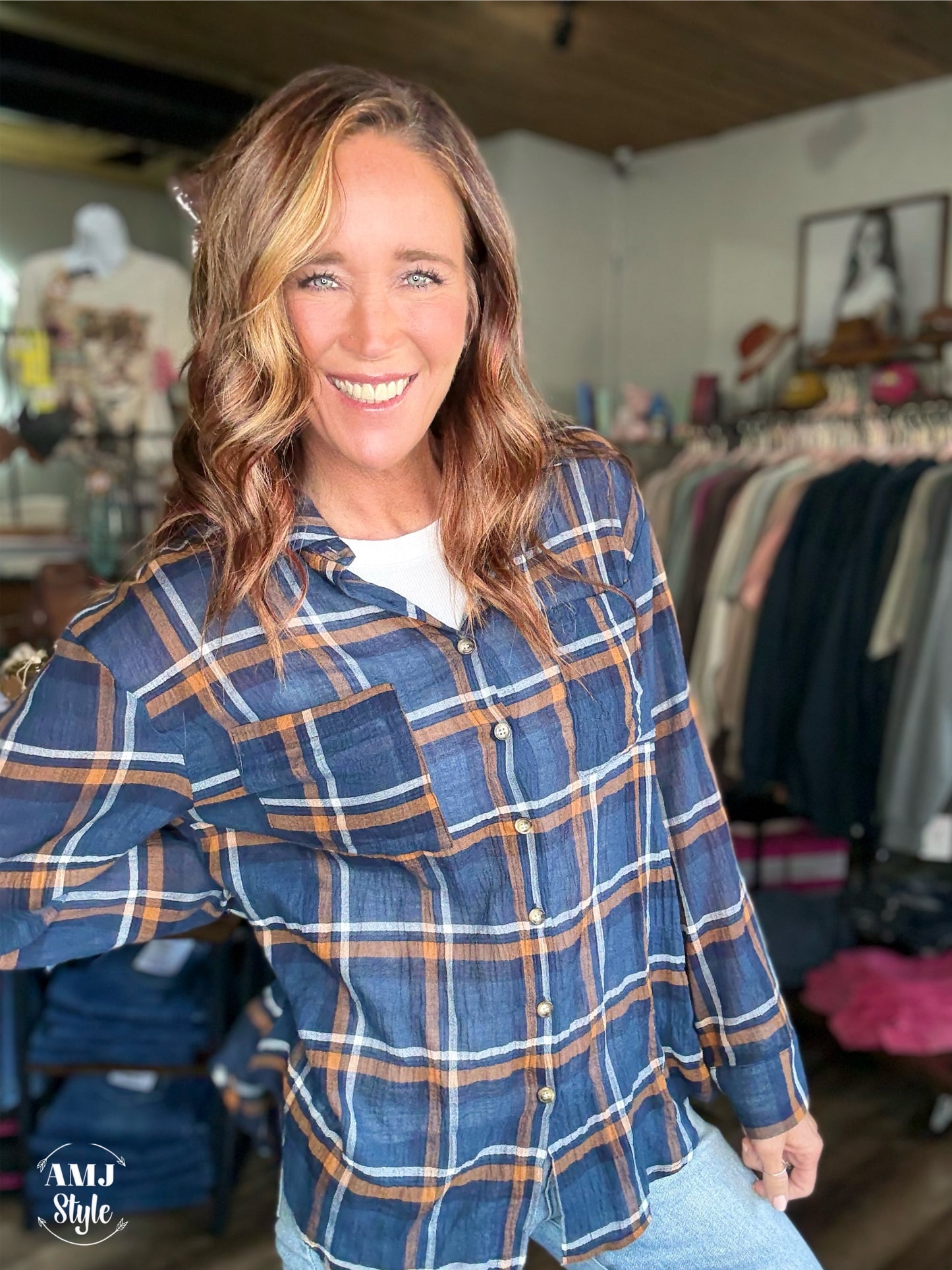 Vintage Button Down - Navy