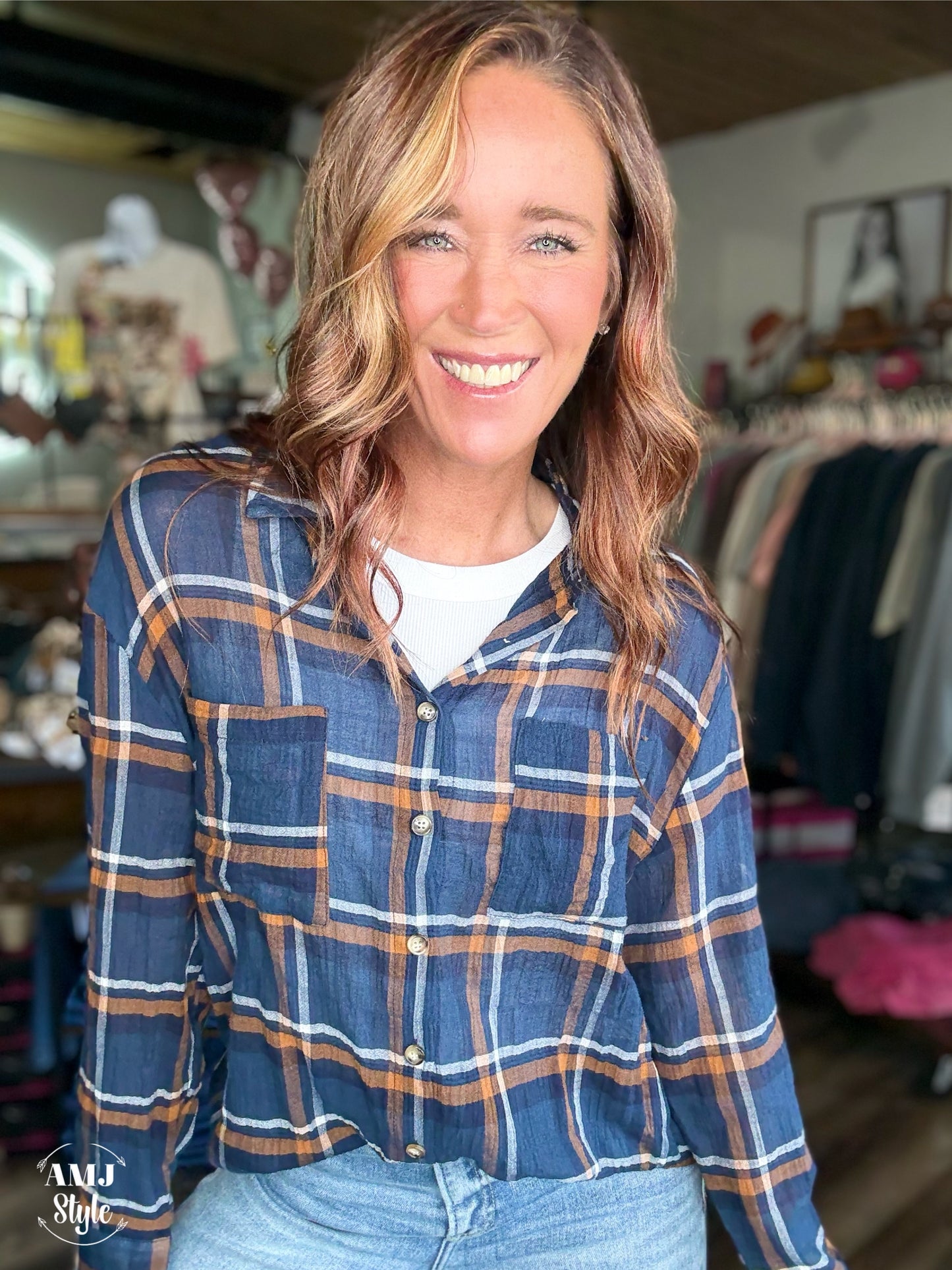 Vintage Button Down - Navy