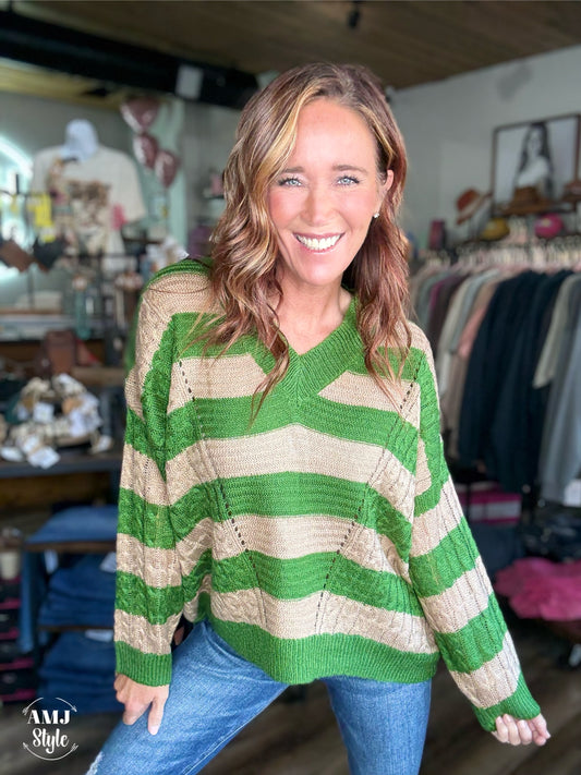 Fern Stripe Sweater